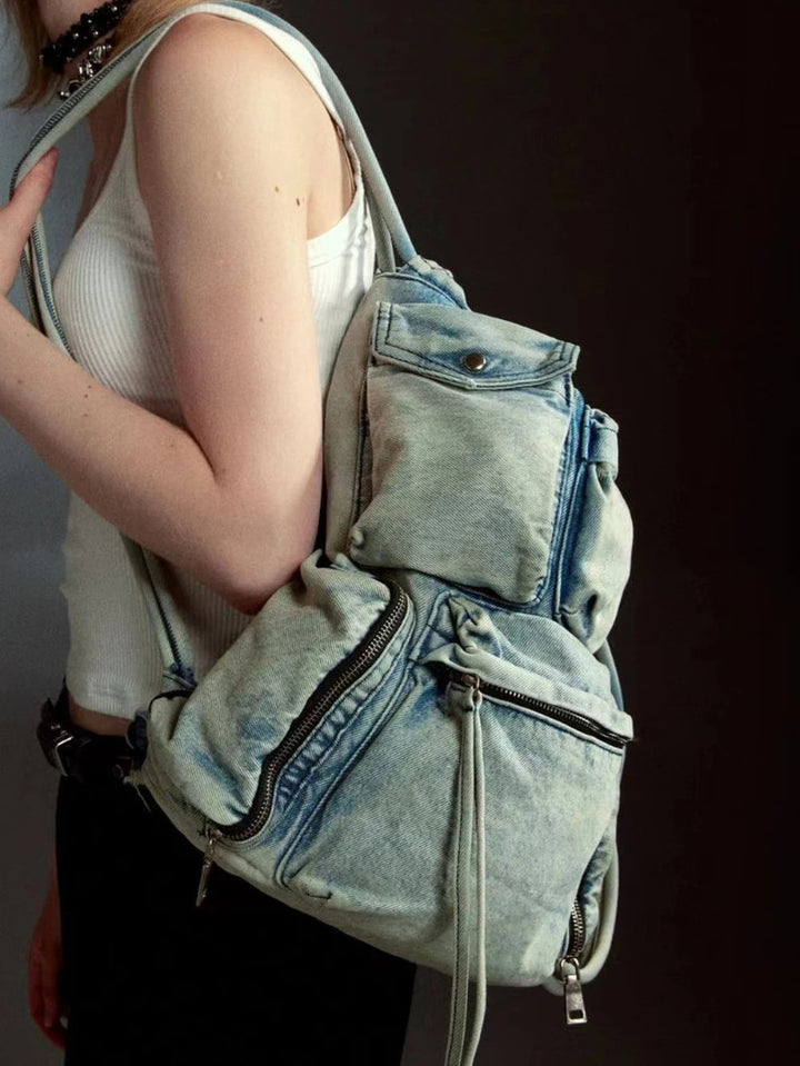 Emery Casual Denim Backpack