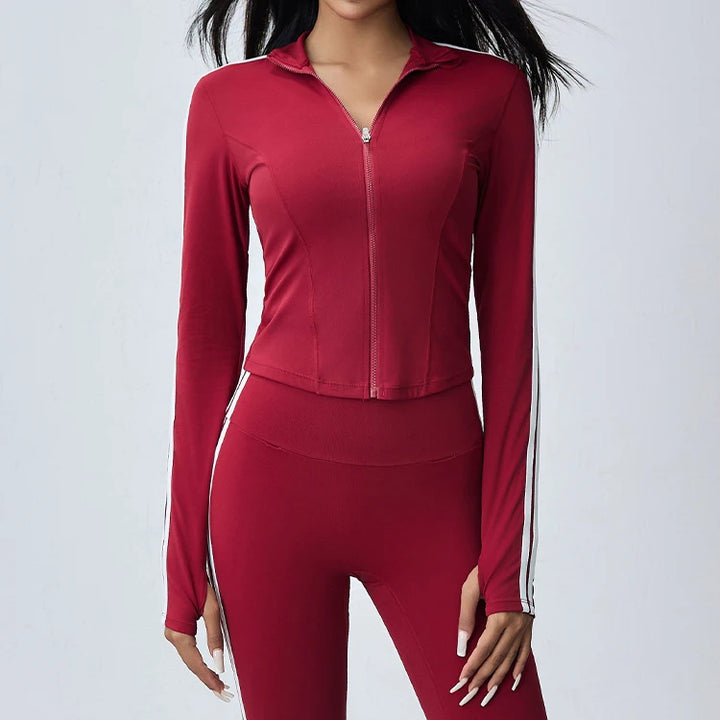 Ivy Sleeve Activewear Zip-Up Top