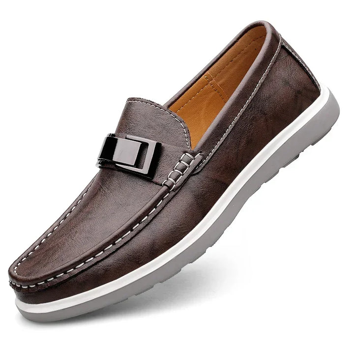 Kelvon Buckle Leather Loafers