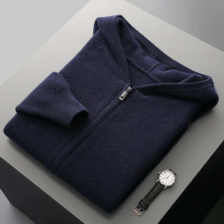 Renlow 100% Wool Zip-Up Hoodie