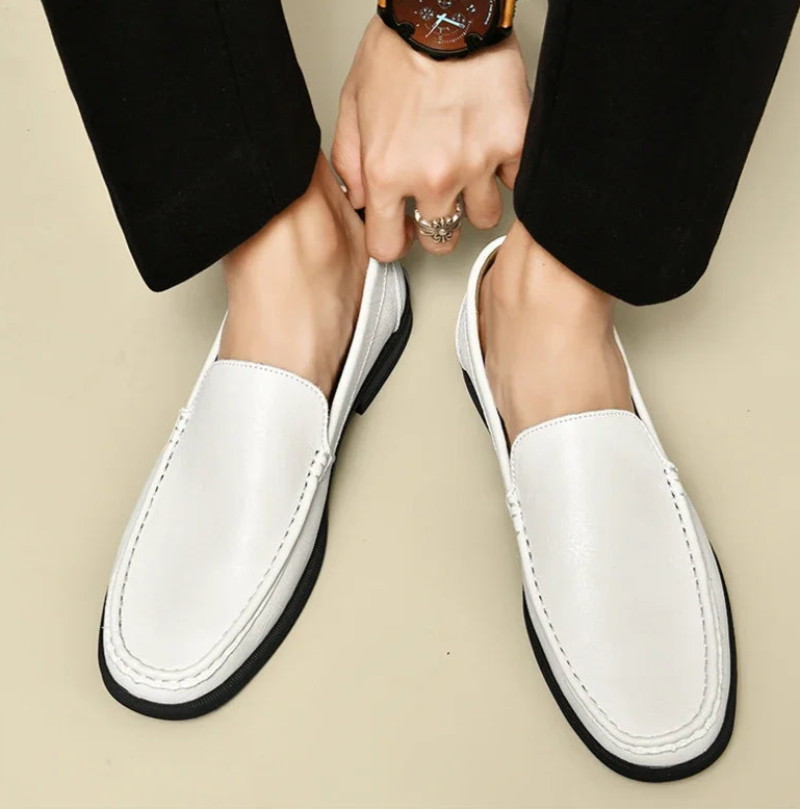 Weston Embossed Leather Loafers