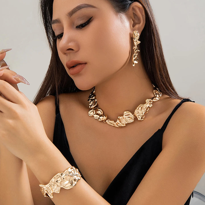 Molten Elegance Abstract Jewelry Set