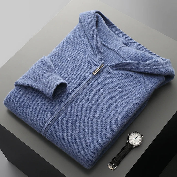 Renlow 100% Wool Zip-Up Hoodie