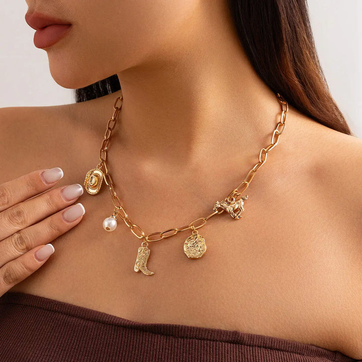 Golden Prairie Charms Choker