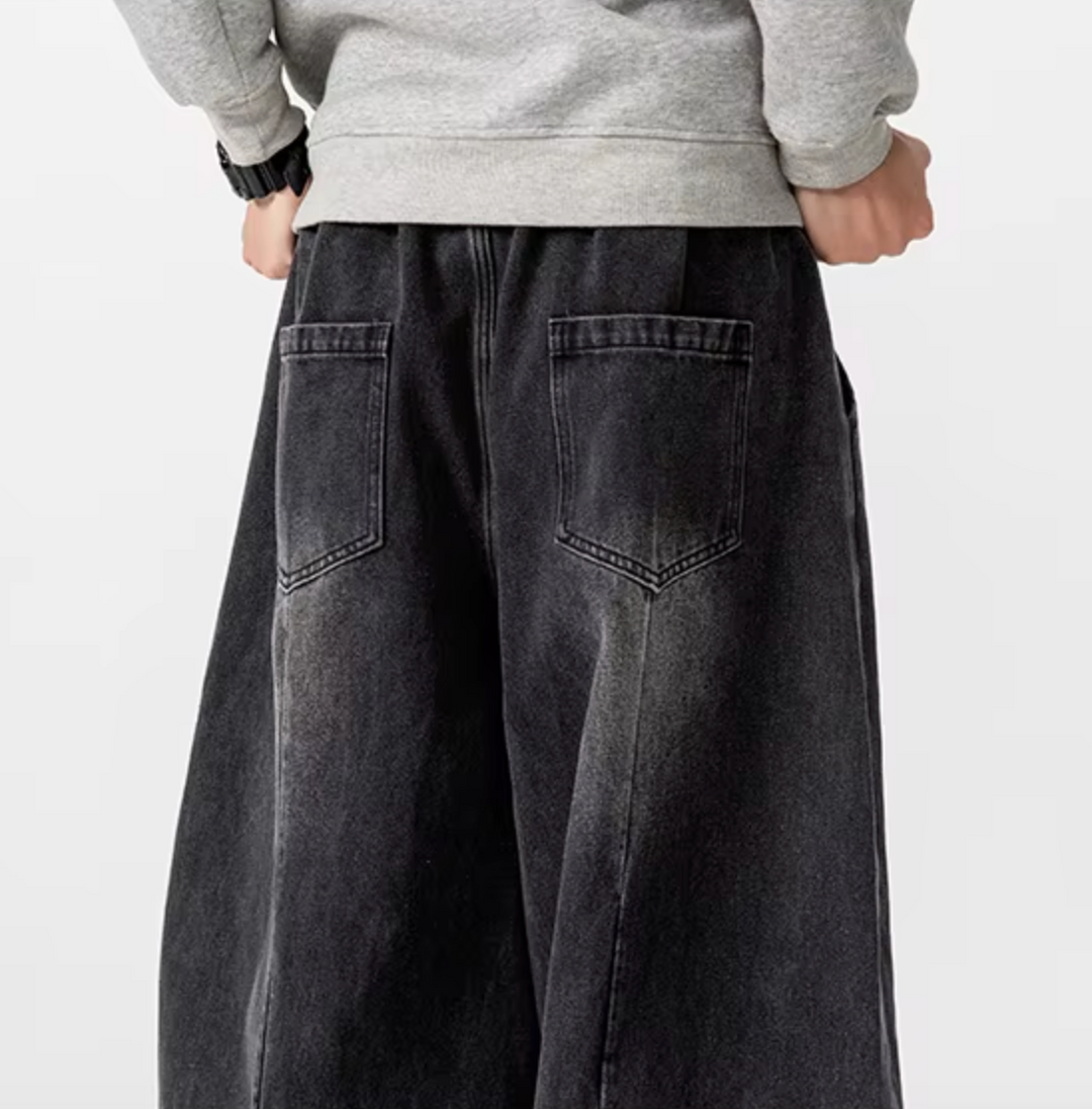Renzo Wide-Leg Denim Pants