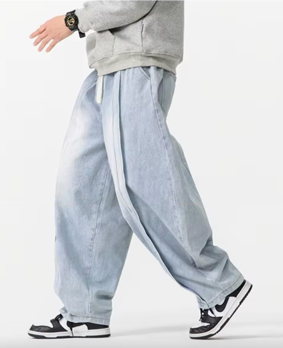 Renzo Wide-Leg Denim Pants