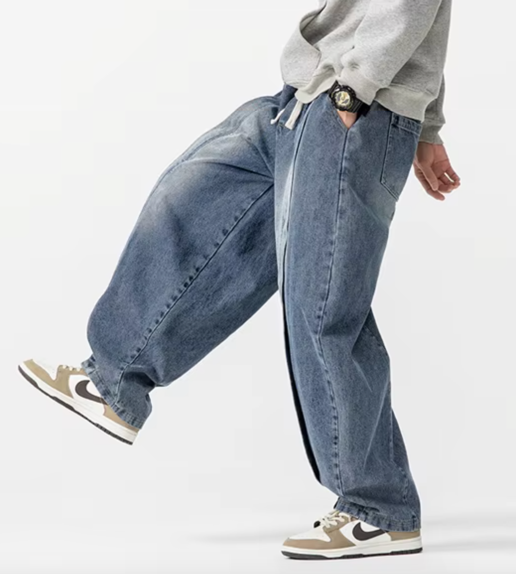 Renzo Wide-Leg Denim Pants
