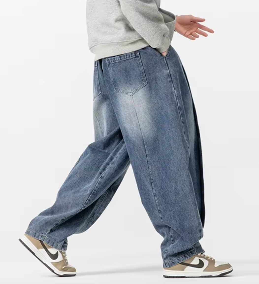 Renzo Wide-Leg Denim Pants