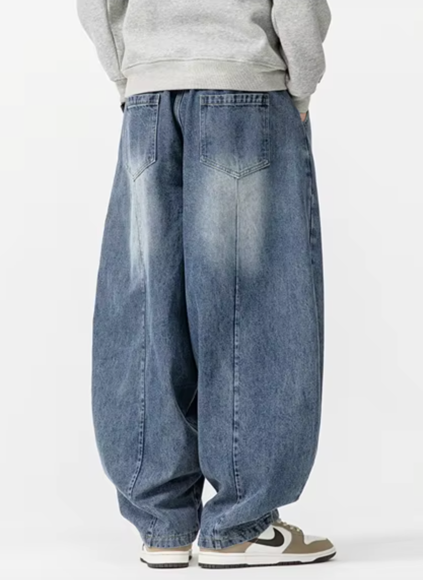 Renzo Wide-Leg Denim Pants
