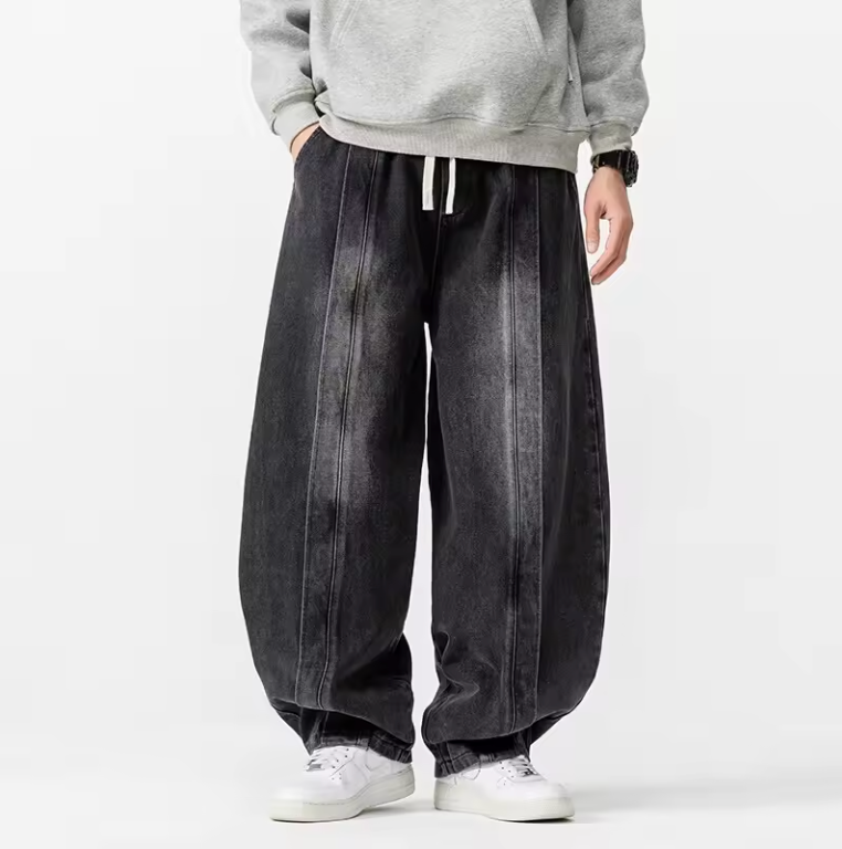 Renzo Wide-Leg Denim Pants