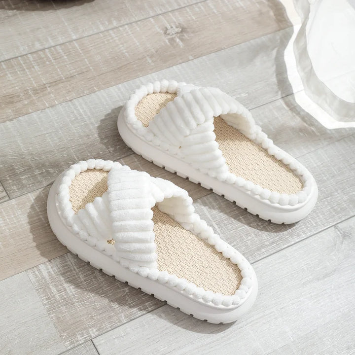 Lush Mellowz Linen Slippers