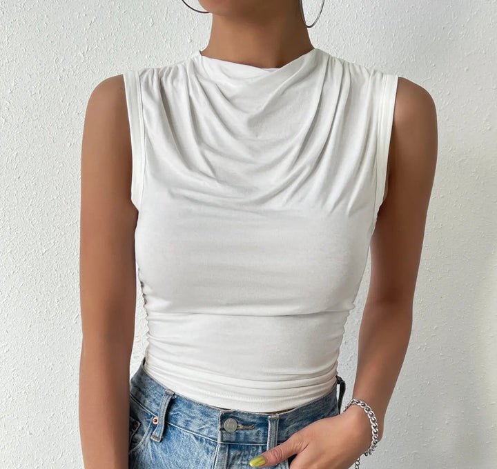 Sierra Silk Pleated Tank Top