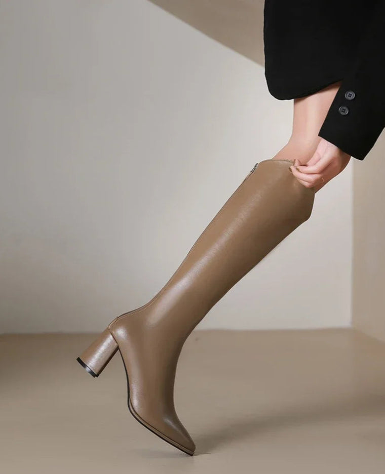 Selene Quilted Knee-High Boots