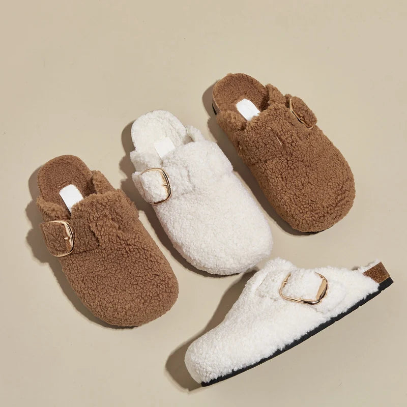 Alpine Wool Fuzy Mules