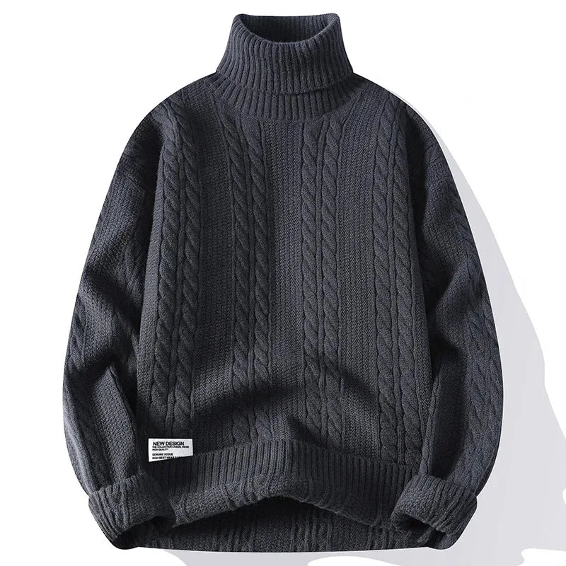 Julien Nord Cable Knit Turtleneck