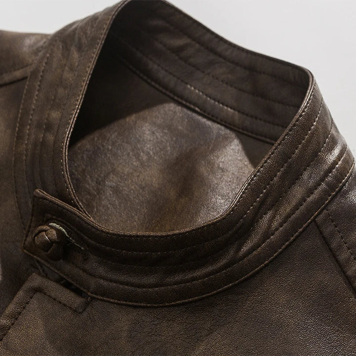 Revel Vintage Washed Leather Coat