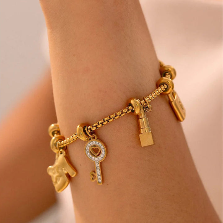 Aurelia Gold-Plated Charm Bracelet