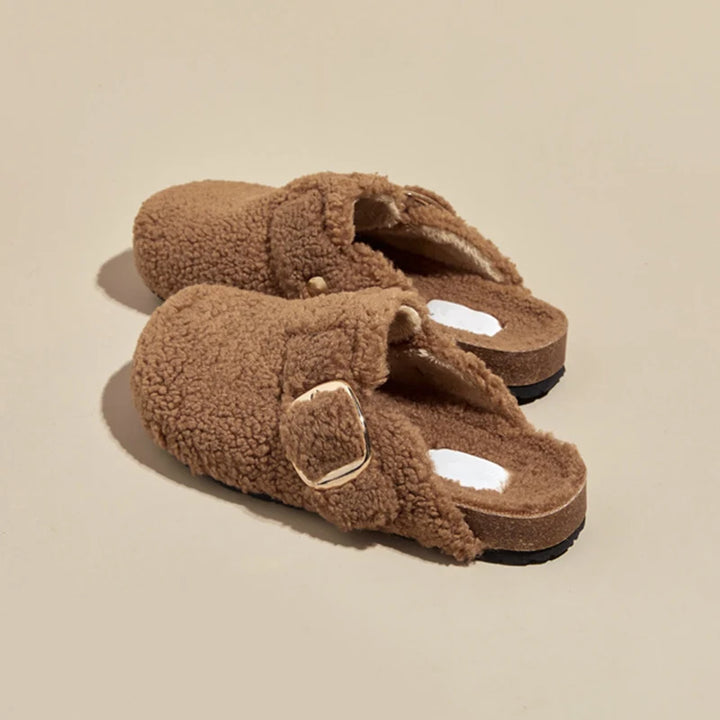 Alpine Wool Fuzy Mules