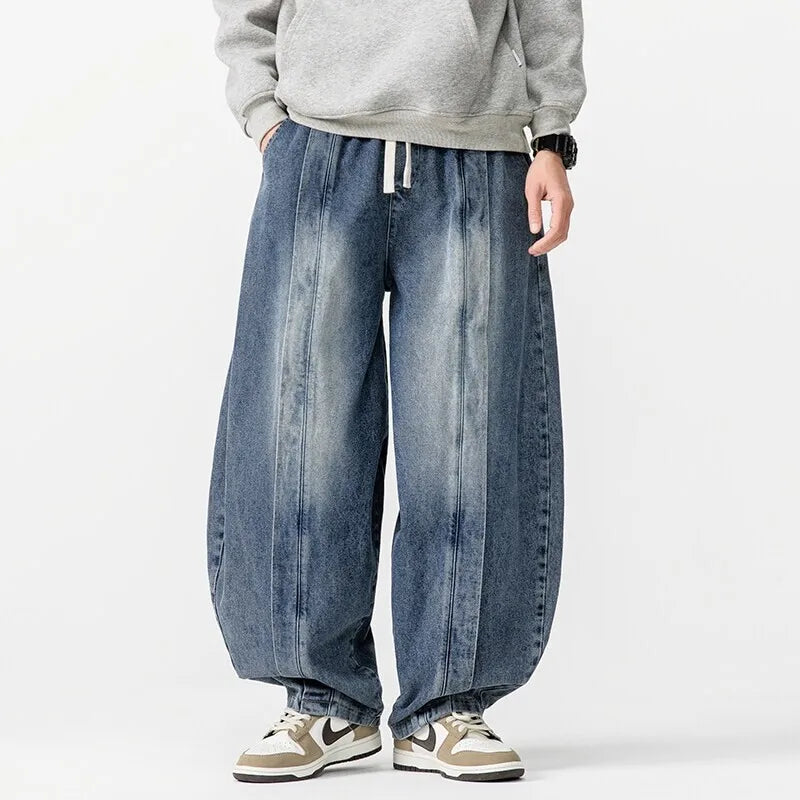 Renzo Wide-Leg Denim Pants
