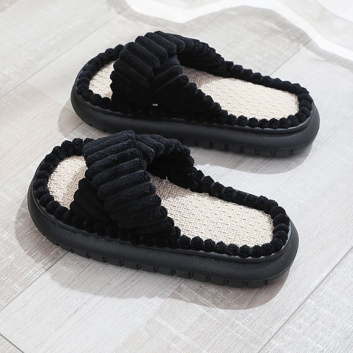 Lush Mellowz Linen Slippers