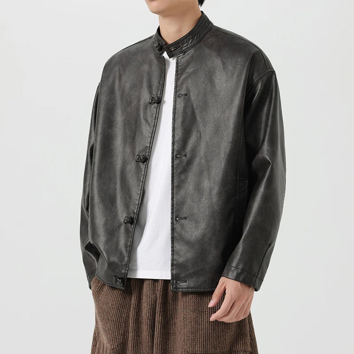 Revel Vintage Washed Leather Coat