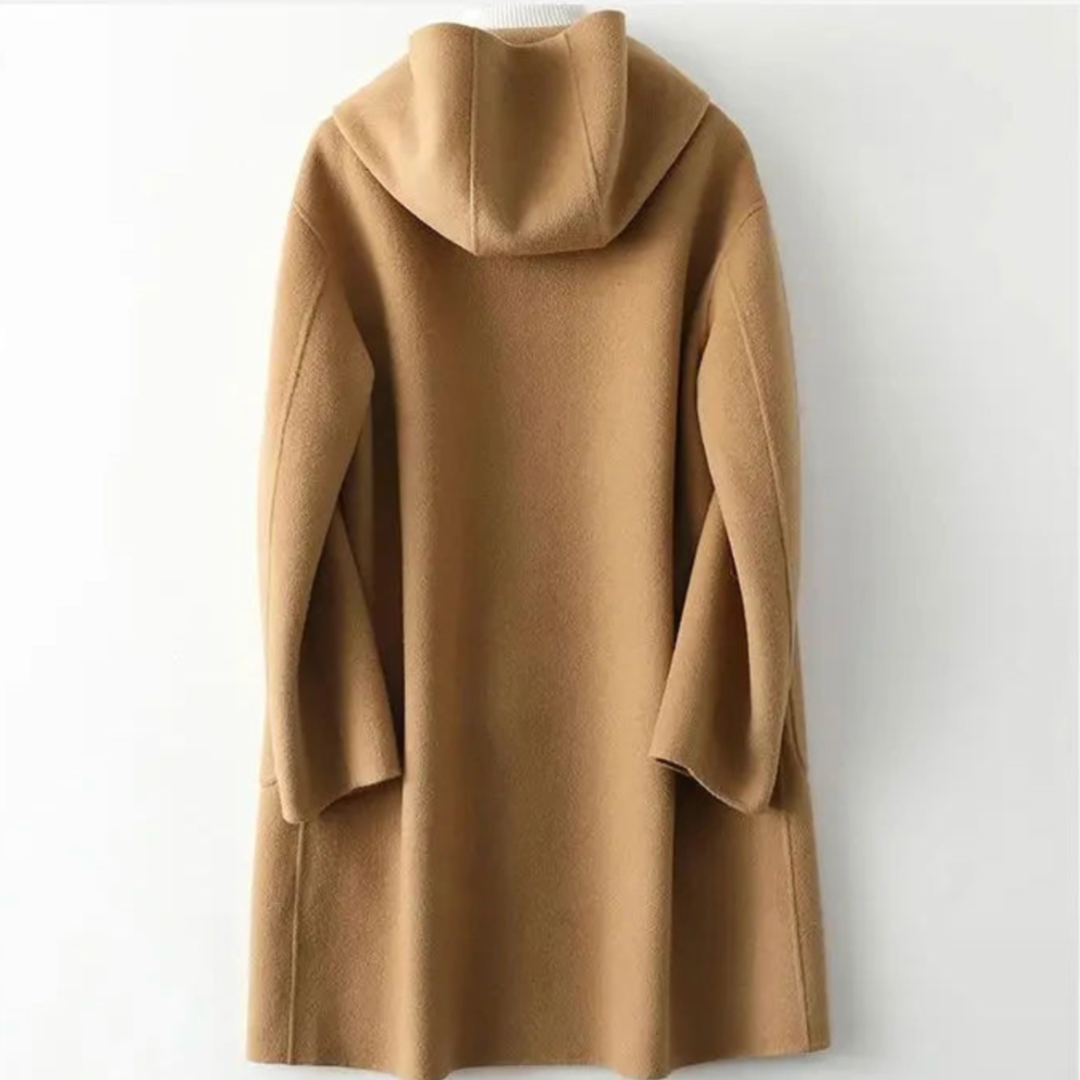 Celina Hooded Woolen Overcoat