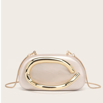 Acrylic Sculpted Chain Evening Bag