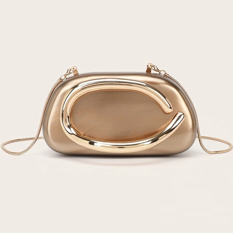 Acrylic Sculpted Chain Evening Bag
