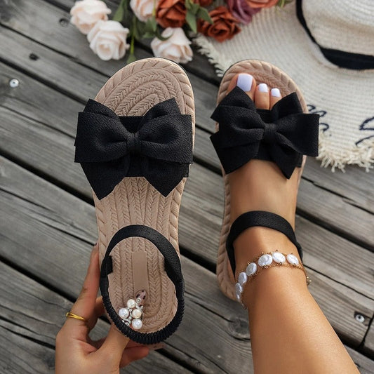 Arvelli Bow Detail Flat Sandals