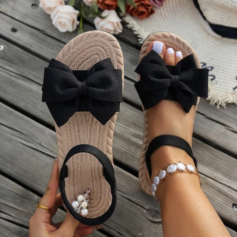 Arvelli Bow Detail Flat Sandals