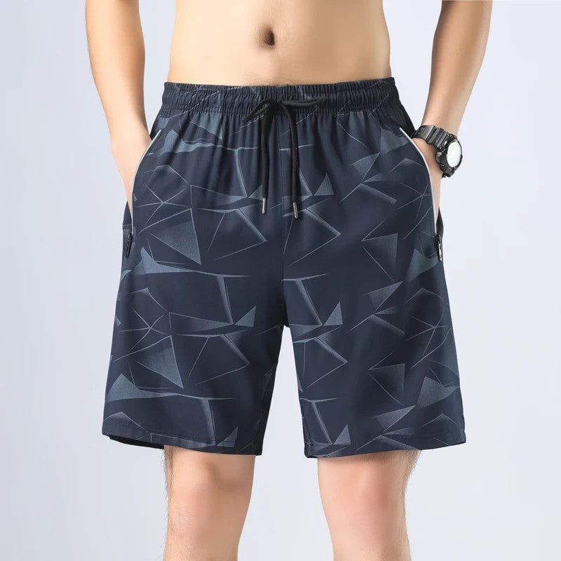 Athletic Quick-Dry Drawstring Swim Trunks