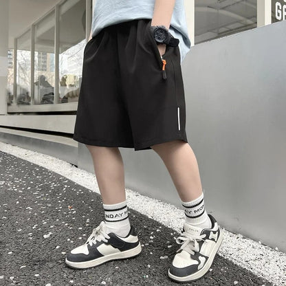 Athletic Stretch Drawstring Running Shorts