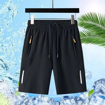 Athletic Stretch Drawstring Running Shorts