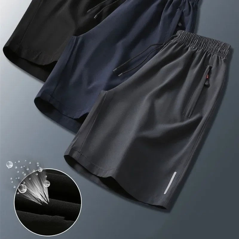 Athletic Stretch Drawstring Running Shorts
