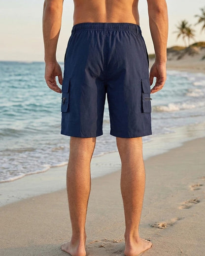 Cargo Pocket Elastic Waist Swimsuit