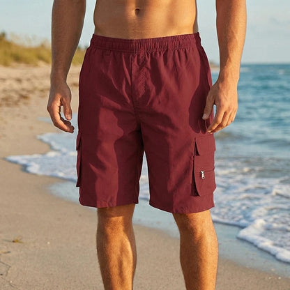 Cargo Pocket Elastic Waist Swimsuit
