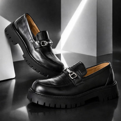 Dervino Croc Embossed Chunky Loafers