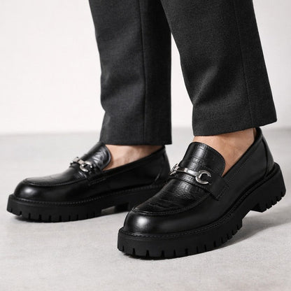 Dervino Croc Embossed Chunky Loafers
