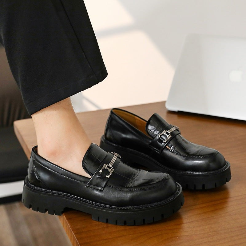 Dervino Croc Embossed Chunky Loafers