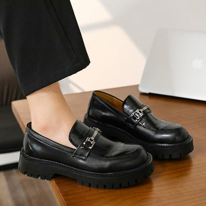 Dervino Croc Embossed Chunky Loafers