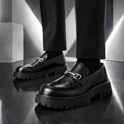 Dervino Croc Embossed Chunky Loafers