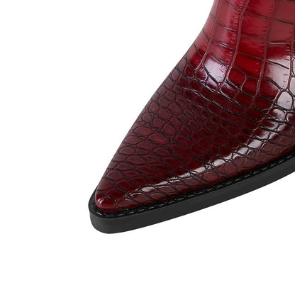 Ferani Western Embossed Knee-High Boots