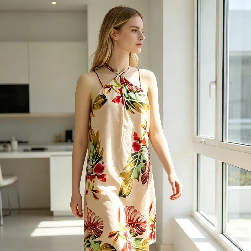 Floral Halter Neck Relaxed Sundress