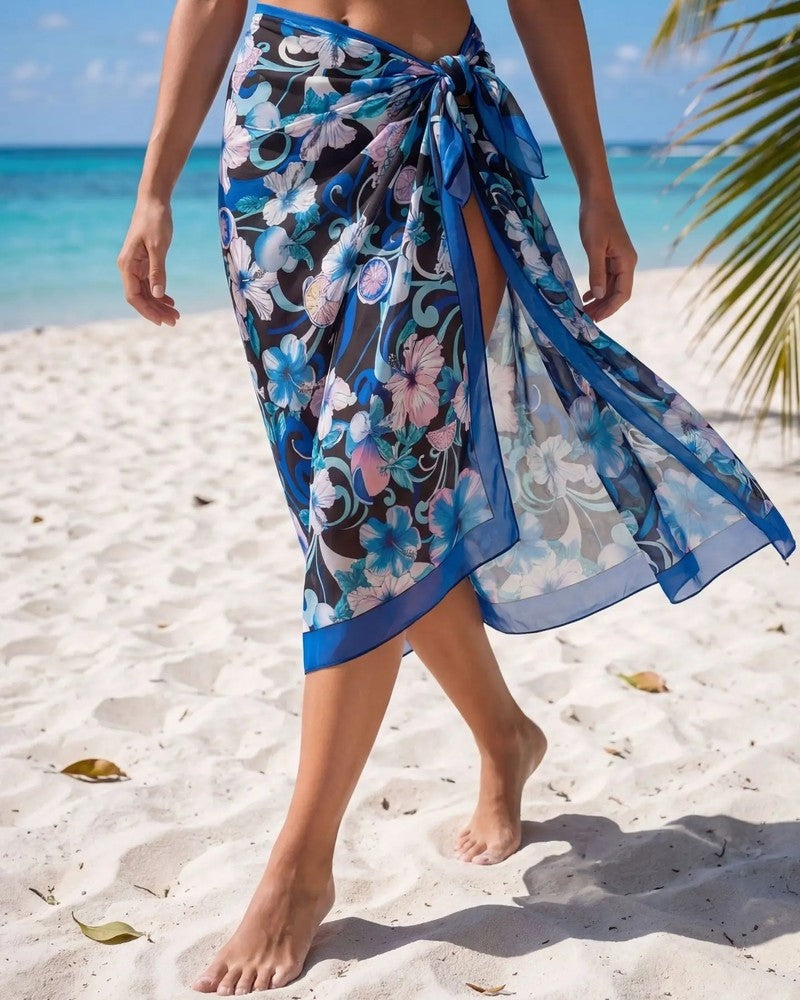 Floral Lightweight Beach Cover-Up Sarong