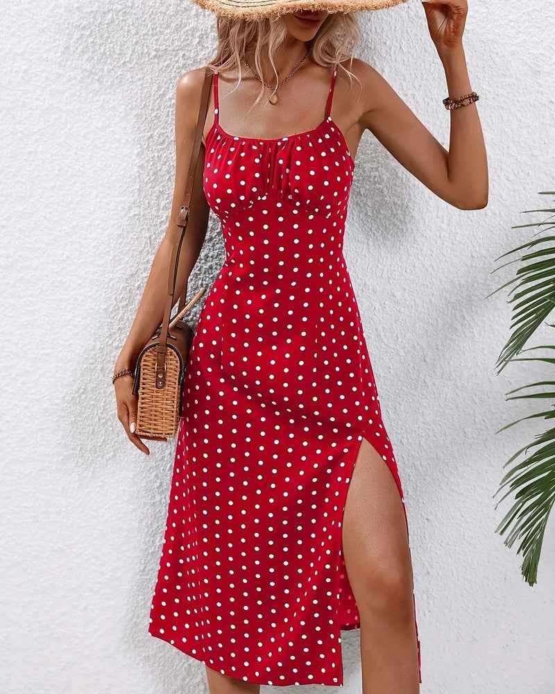 Floral Spaghetti Strap Midi Dress