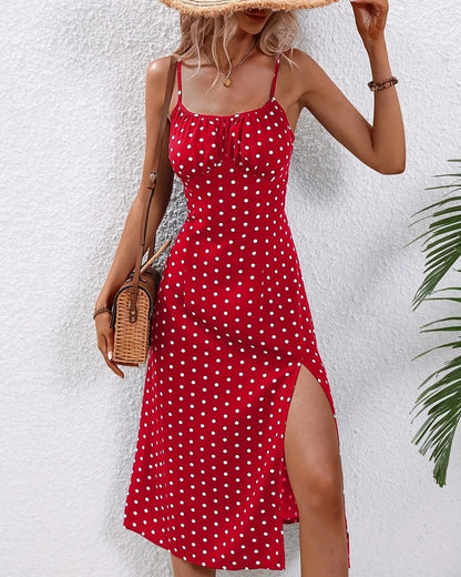 Floral Spaghetti Strap Midi Dress