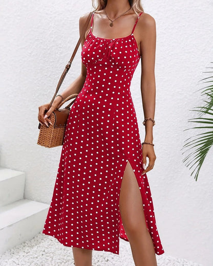 Floral Spaghetti Strap Midi Dress