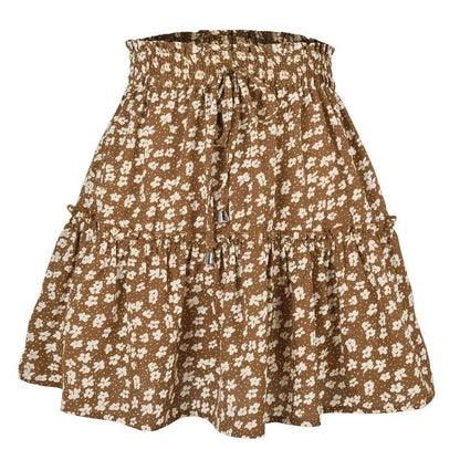 Floral Tiered Ruffle Mini Skirt