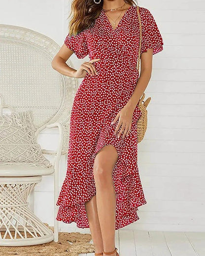 Flutter Sleeve Wrap Maxi Robe