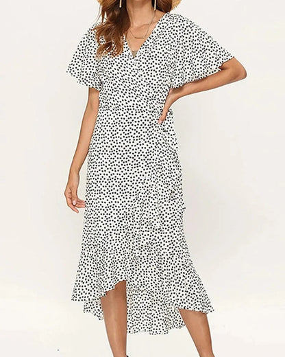 Flutter Sleeve Wrap Maxi Robe